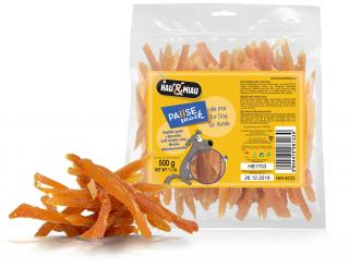 Hau&amp;Miau PAUSE SNACK  Soft chicken strip 500g mäkké kuracie pásiky