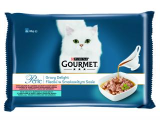 Kapsička GOURMET PERLE Gravy delight s lososom a tuniakom v omáčke 4x85g