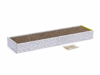 Kartónové škrabadlo pre mačky PULA s catnip 47x12,5x4,5cm