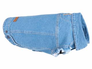 Oblečenie pre psa bunda 25 cm Denim svetlo modrá