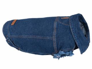 Oblečenie pre psa bunda 25 cm Denim tmavo modrá