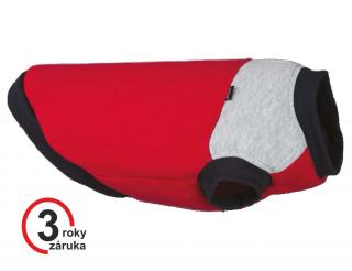 Oblečenie pre psa Denver 40cm červeno-sivé Miniature Schnauzer