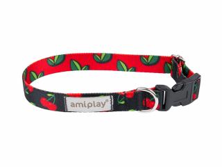 Obojok pre psa Amiplay BeHappy XL - cherry