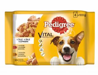 Pedigree kapsičky ADULT  hovädzie a hydinové v želé 4x100g