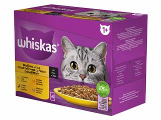 WHISKAS kapsička hydinový výber - kura / morka / hydina / kačka v šťave 12x85g