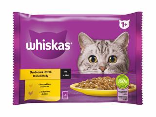 WHISKAS kapsička hydinový výber - kura / morka v šťave 4x85g