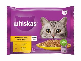 WHISKAS kapsička hydinový výber - kura / morka v želé 4x85g