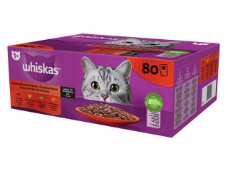 WHISKAS kapsička klasický výber v šťave 80x85g