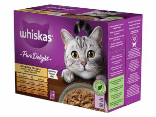 WHISKAS kapsička Pure delight jemné hydinové -  kura / morka / hydina / kačka v želé 12x85g