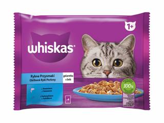 WHISKAS kapsička rybací výber - losos / tuniak v želé 4x85g