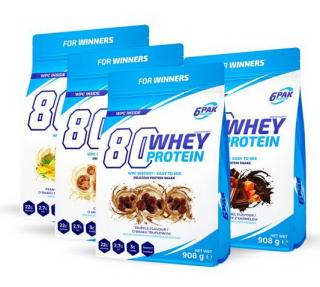 6PAK Nutrition  80 Whey Protein Cappucino 908 g