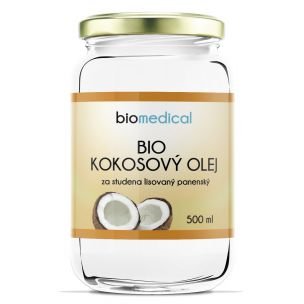 BioMedical Bio Coconut Oil - panenský kokosový olej Natural 500 ml