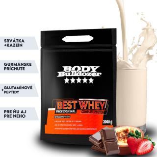 BodyBulldozer  Best Whey Professional biela čokoláda jahoda 1000 g