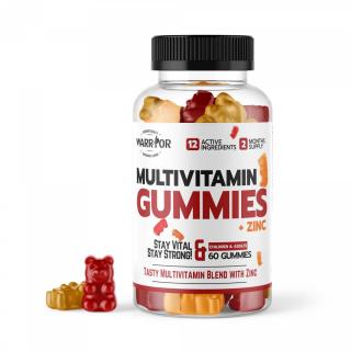 WARRIOR  Multivitamín Gummies so zinkom Strawberry/Apple 60 gummies Strawberry/Apple