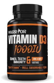 WARRIOR  Vitamin D3 1000IU 100 tabl.