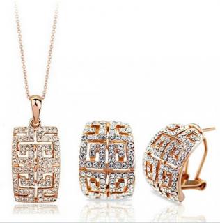 Austrian Crystal SW set Aztec -  Gold