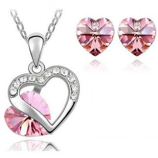 Austrian Crystal SW set Clear Pink