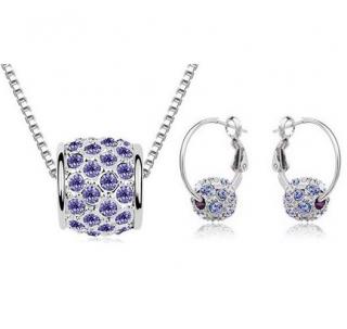 Austrian Crystal SW set Gulička - dark purple