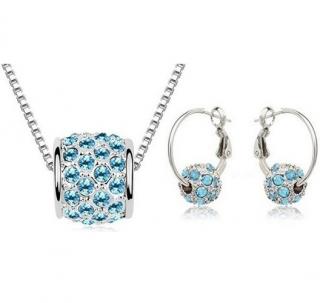 Austrian Crystal SW set Gulička - light blue