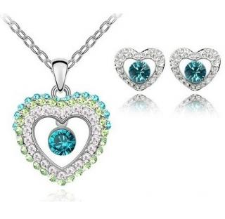 Austrian Crystal SW set Light Blue/Green