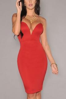 Bodycon šaty Leona - červené
