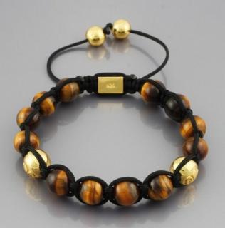 Luxusný Shamballa náramok Dark Brown 2 Gold