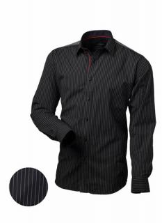 Pánska košeľa pruhovaná čierna