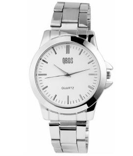 Pánske kovové hodinky QBOS strieborné