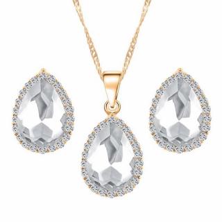 Set náušnice a náhrdelník Clear Stone