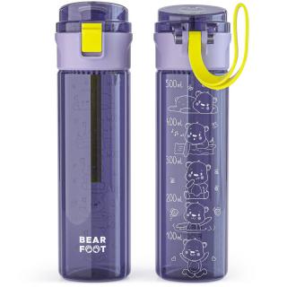 BEARfoot - Detská fľaša na pitie - rôzne druhy 500 ml Farba: Tmavofialová s medvedíkmi