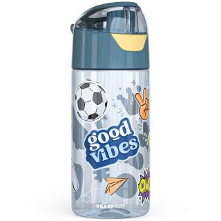BEARfoot - Fľaša na pitie - Modré nálepky 450 ml