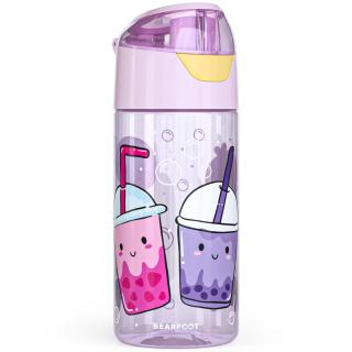 BEARfoot - Fľaša na pitie - Ružové nálepky 450 ml