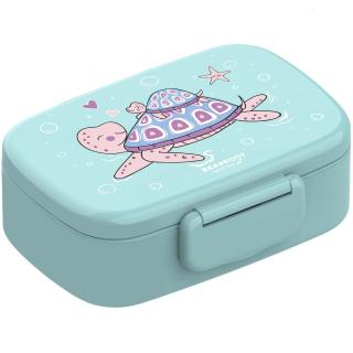 BEARfoot - Ultraľahký - desiatový bento box, Korytnačka + príbor
