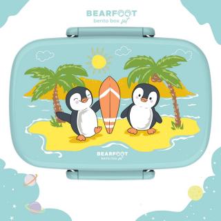 BEARfoot - Ultraľahký - desiatový bento box, Tučniaky + príbor