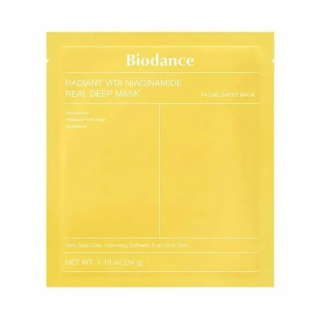 Biodance - Radiant Vita Niacinamide Real Deep Mask - Rozjasňujúca hydrogélová pleťová maska