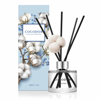 Cocodor - Aroma tyčinkový difuzér - Cotton Flower - vôňa Pure Cotton 120 ml