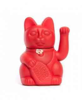 Lucky Cat - Mačka pre šťastie - veľkosť L Farba: Červená