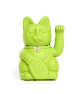 Lucky Cat - Mačka pre šťastie - veľkosť L Farba: HRÁŠKOVÁ ZELENÁ