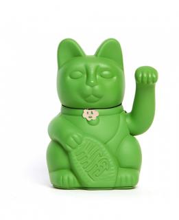 Lucky Cat - Mačka pre šťastie - veľkosť L Farba: TMAVÁ ZELENÁ