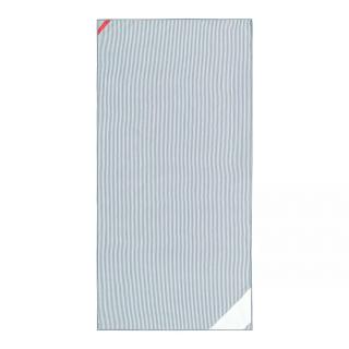 Rýchloschnúca plážová osuška / uterák s vreckom - VZOR tenké pásiky - 90x180 cm Farba: Modrá
