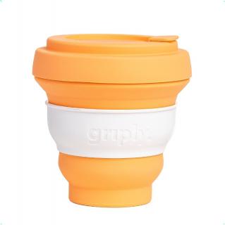 Skladací nerozbitný silikónový hrnček - 355 ml - rôzne farby Farba: Oranžová