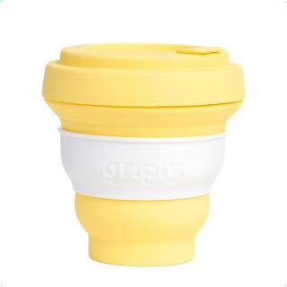 Skladací nerozbitný silikónový hrnček - 355 ml - rôzne farby Farba: Žltá