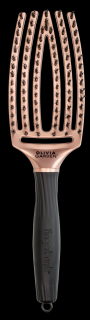 OLIVIA GARDEN Finger Brush Bronze kefa na vlasy masážna 6-radová stredná