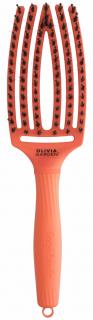 OLIVIA GARDEN Finger Brush Orange Spritz kefa na vlasy masážna 6-radová stredná