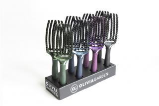 OLIVIA GARDEN Finger Brush Set 8 ks Midnight Desert kefa na vlasy masážna 6-radová stredná