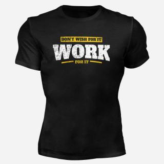 MOTIVATED - Tričko na cvičenie WORK for it (čierna) 337 - XL