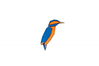 Drevená brošňa Kingfisher Brooch