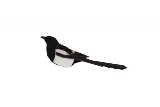 Drevená brošňa Magpie Brooch