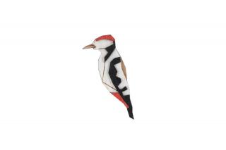 Drevená brošňa Woodpecker Brooch