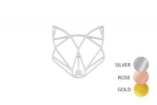 Kovová brošňa Fox Steel Brooch - Rose Fox Brooch